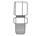 Jaco Fitting 1042 Male Connector 1/4" x 1/8" (06001)